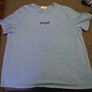 Adult Poppi Taste the Future Short Sleeve Graphic T-Shirt - Blue - XXL